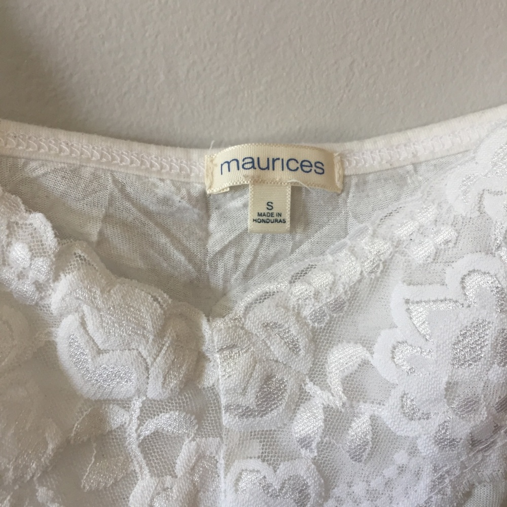 Maurices White Crinkled Lace Camisole - Picture 4 of 6